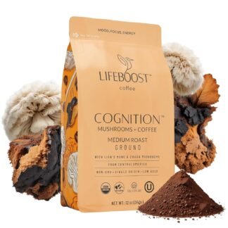 Lifeboost Cognition Adaptogenic Mushroom Coffee - Great Tasting Organic Lions Mane Chaga Medium Roast Nootropic Coffee - Increase Energy Boost Focus Immune Support - 12 oz - lunas-mystic-emporium.com Lifeboost Cognition Adaptogenic Mushroom Coffee - Great Tasting Organic Lions Mane & Chaga Medium Roast Nootropic Coffee - Increase Energy, Boost Focus & Immune Support - 12 oz...