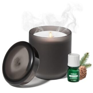 Lifelines Flameless Candle Aromatherapy Essential Oil Diffuser with ClickWick Essential Oil Blend - Cordless & Waterless Diffuser for Home - Scented Electric Candles Blow Out...