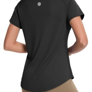 Loovoo Workout Tops for Women Loose Fit Breathable Activewear Cool Quick Dry Gym Athletic Tee Top