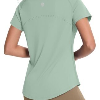 Loovoo Workout Tops for Women Loose Fit Breathable Activewear Cool Quick Dry Gym Athletic Tee Top