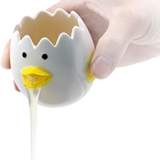 LuoCoCo Cute Egg Separator, Ceramics Vomiting Chicken Egg Yolk White Separator, Practical Household Small Egg Filter Splitter, Kitchen Gadget Baking Assistant Tool, Dishwasher...