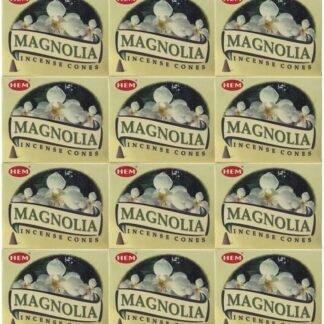 Magnolia - Case of 12 Boxes, 10 Cones Each - HEM Incense From India