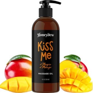 Mango Sensual Massage Oil for Couples - Alluring Tropical Full Body Massage Oil for Date Night and Nourishing Body Moisturizer with Sweet Almond - Vegan Non Staining Non Greasy...