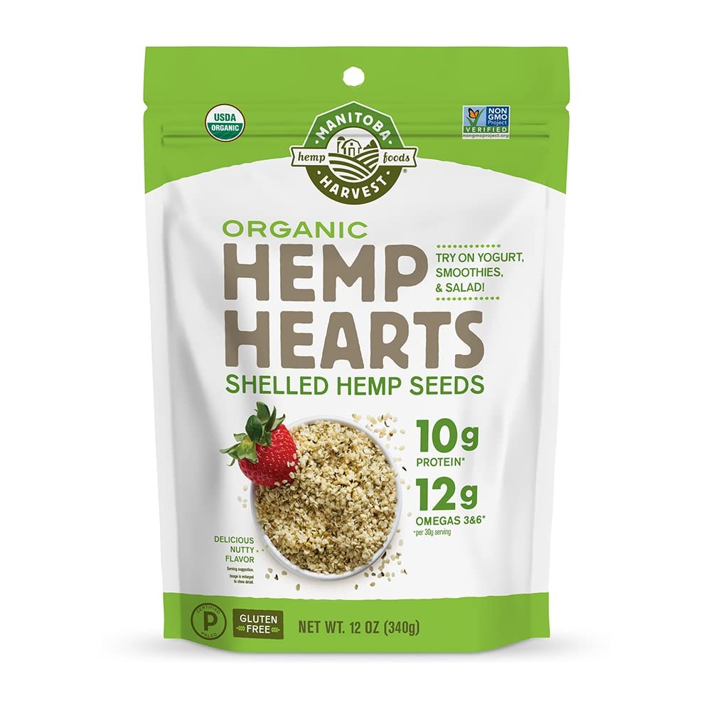 Manitoba Harvest Organic Hemp Hearts 12oz 10g Plant Based Protein and 12g Omega 3 6 per Srv Smoothies yogurt salad Non-GMO Vegan Keto Paleo Gluten Free - lunas-mystic-emporium.com Manitoba Harvest Organic Hemp Hearts, 12oz, 10g Plant Based Protein and 12g Omega 3 & 6 per Srv, Smoothies, yogurt & salad, Non-GMO, Vegan, Keto, Paleo, Gluten Free
