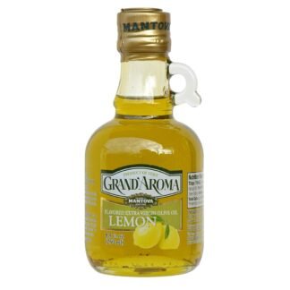 Mantova Grand’Aroma Lemon Flavored Extra Virgin Olive Oil, made in Italy, cold-pressed, 100% natural, heart-healthy cooking oil perfect for salad dressing, pasta, garlic bread,...