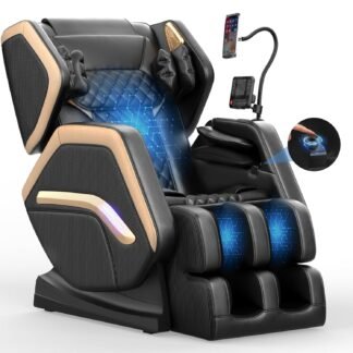 Massage Chair Full Body, Zero Gravity Massage Chair 2025 for Back Fatigue with 10 Fixed Rollers, Airbags, Phone Controller, Heating, Bluetooth Speaker, Nightlights for Living...