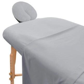 Massage Table Sheets Sets 3 Pcs 100% Cotton Flannel Massage Sheets Sets - Includes Fitted Sheets for Massage Table, Flat Sheet & Face Cover - Soft & Smooth Massage Bed Cover -...