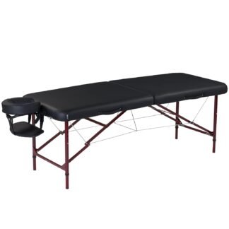 Master Massage Zephyr Lightweight Portable Massage Table Package – Professional Folding Spa Bed, Tattoo Table with Carrying Case (Black, Maroon)