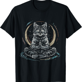 Meditation Cat Yoga Spiritual Hindu Buddhist Zen Buddha T-Shirt