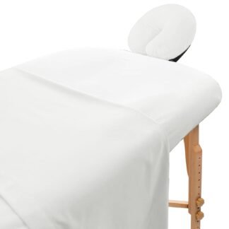 Microfiber Massage Table Sheets Sets 3 Pcs Premium Massage Table Cover Includes Flat, Fitted Massage Sheets Sets & Face Cradle Cover, Soft Massage Bed Cover - White Massage Bed...