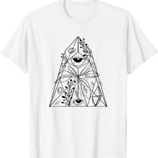 Minimalist Aesthetic Plants Crystals Witchy Yoga Meditation T-Shirt
