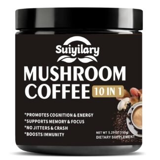 Mushroom Coffee 10 Mushroom Extract Powder Blend Lions Mane Reishi Chaga Cordyceps Turkey Tail Brain Supplements with Instant Coffee for Energy Focus Memory and - lunas-mystic-emporium.com Mushroom Coffee, 10 Mushroom Extract Powder Blend Lion's Mane, Reishi, Chaga, Cordyceps, Turkey Tail, Brain Supplements with Instant Coffee for Energy, Focus, Memory and...