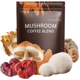 Mushroom Coffee 6 Adaptogenic Mushrooms USDA Organic Instant Coffee MCT Oil USA Grown Better Energy, Focus, Digestion, Immunity Cordyceps, Lion’s Mane, Turkey Tail 30 servings...