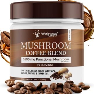 Mushroom Coffee, 90 Servings Organic Mushrooms Instant Coffea, Great Tasting Colombian Keto Coffee, 7 Superfood Mishrooms Lions Mane, Chaga, Reishi, Cordyceps, Maitake,...