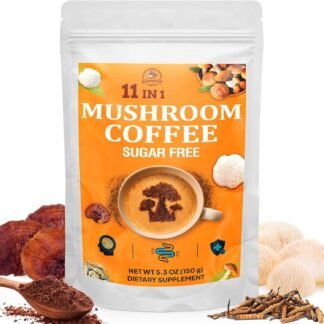 Mushroom Coffee - Mushroom Coffee Organic with 11 Superfood Mushrooms, Includes Lion's Mane, Reishi, Chaga, Cordyceps and Adaptogens, Mushroom Supplement for Energy, Focus,...