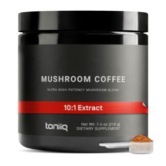 Mushroom Coffee - Ultra High Potency 10:1 Concentrated Extract - Colombian Sourced Beans with 10 Mushroom Blend, Lion's Mane & Cordyceps - Rich & Functional Coffee Alternative -...
