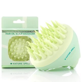 Nature Spell Scalp Massager & Scrubber, Soft Silicone Bristles, Oil Applicator & Exfoliator for Wet and Dry Hair