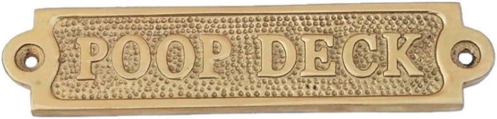 New Age Imports Inc Brass Poop Deck Sign 6 - Solid Brass Wall Plaque - Novelty Sign - lunas-mystic-emporium.com New Age Imports, Inc. Brass Poop Deck Sign 6" - Solid Brass Wall Plaque - Novelty Sign