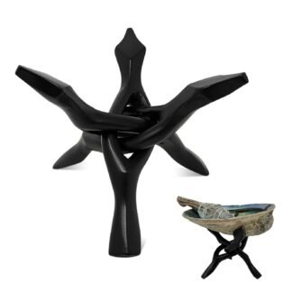 New Age Imports, Inc. Tripod Stand - Home Decor Holder for Abalone Shell for display or smudging, Crystal Ball, Trinket & Jewelry Dish, Bowls, Geodes,& More! Heavy Duty (6 INCH...