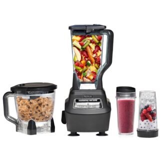 Ninja Mega Kitchen System, 1500W, 72 oz. Full-Size Blender & 8-Cup Food Processor with (2) 16 oz. To-Go Cups, Total Crushing Technology - Smoothies, Ice Crushing, Purees, Dough...
