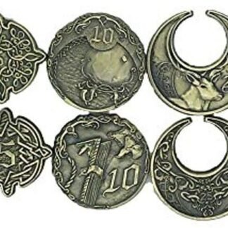 Norse Foundry Adventure Coins - A Set of 10 Metal Plated Novelty Coins in Elven Style - Perfect for Any Roleplaying Game (RPG) or LARP Session