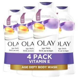 Olay Body Wash for Women, Age Defying with Vitamin E, 24hr Moisturizing, Hydrating & Refreshing, B3 Vitamin Complex, Free of Parabens & Phthalates, For All Skin Types, Scented,...