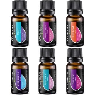 O'linear Essential Oils 6 Blends Set - Perfect for Humidifiers and Diffusers, Aromatherapy Diffuser Oils Scents, Essential Oil Kit for Home Use, Essential Oil Pack with Various...