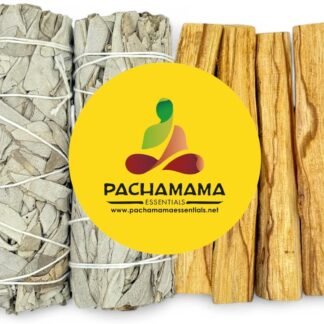Organic California White Sage (Salvia Apiana) & Palo Santo (Holly Wood) Smudge Bundle Kit (2 white sage bundles 4"-5" & 4 Palo Santo Sticks 4")