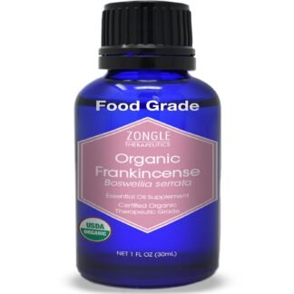 Organic, Frankincense Essential Oil, Food Grade, for Face – 100% Pure, Frankincense, Resin, Oil, Boswellia Serrata, Edible, by Zongle Therapeutics, 1 OZ