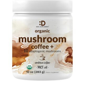 Organic Mushroom Coffee 10oz 10 Adaptogenic Mushrooms with Arabica Coffee + MCT Oil for Smooth Flavor Turkey Tail Lions Mane Cordyceps Chaga Reishi Immune Energy - lunas-mystic-emporium.com Organic Mushroom Coffee, 10oz – 10 Adaptogenic Mushrooms with Arabica Coffee + MCT Oil for Smooth Flavor – Turkey Tail, Lions Mane, Cordyceps, Chaga, Reishi – Immune, Energy,&...