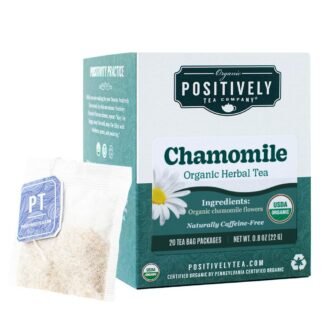 Organic Positively Tea Company, Chamomile Herbal Tea Bags, 20 Count