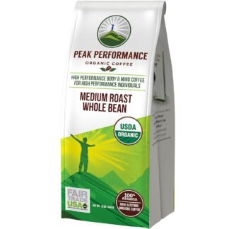 Peak Performance High Altitude Organic Coffee. Fair Trade, Low Acid, Non GMO, and Beans Full Of Antioxidants. Medium Roast Smooth Tasting USDA Certified Organic Whole Bean...