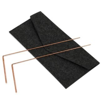 PEASUG Dowsing Rods, 2Pcs Dowsing Rods Copper Spiritual, Copper Dowsing Rods with Bag-Witching Divining Rods for Finding Water, Detect Gold, Locating Lost Items, Ghost Hunting