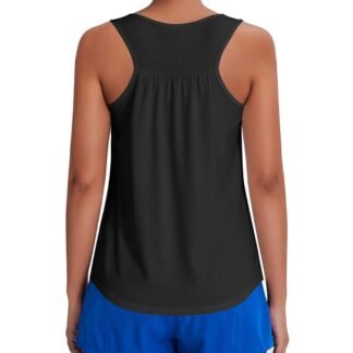 PINSPARK Workout Tank Tops for Women Racerback Loose Fit Yoga Top Sleeveless Gym Shirt Running Athletic Tanks Pack S-3XL