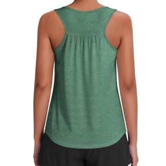 PINSPARK Workout Tank Tops for Women Racerback Loose Fit Yoga Top Sleeveless Gym Shirt Running Athletic Tanks Pack S-3XL