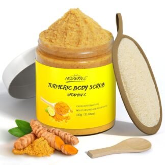 POP MODERN.C Turmeric and Vitamin C Body Scrub Remove Dead Skin Improve Dark Spots Acne Natural Organic Exfoliating Deep Cleansing Exfoliator for Body Butt Bikini Area Body Care...