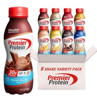 Premier Protein Shakes, 8 Flavor Variety Pack, 30g Protein, 1g Sugar, 24 Vitamins & Minerals, Nutrients to Support Immune Health 11.5 Fl Oz (8 Pack)