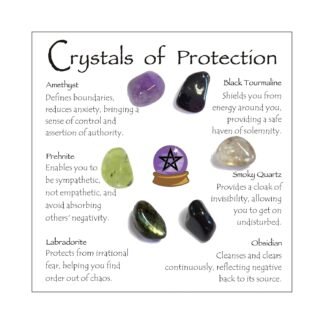 Protection Crystal Set, Crystals of Protection for Shielding Negativity and Spiritual Defense, Spiritual Gifts for Family Friend, Healing Stones for Energy Cleansing