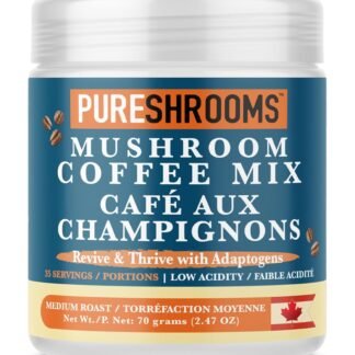PureShrooms Sea Moss Instant Mushroom Coffee – Colombian Arabica Freeze-Dried with Lion’s Mane, Turkey Tail, L-Theanine – Low Acidity, Smooth – Focus, Gut Health, Immunity – 35...