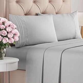 Queen Size 4 Piece Sheet Set - Comfy Breathable & Cooling Bed Sheets Set - Hotel Luxury Bedding for Women, Men, Kids, Teens, Boys & Girls - Deep Pockets, Soft, Wrinkle Free -...