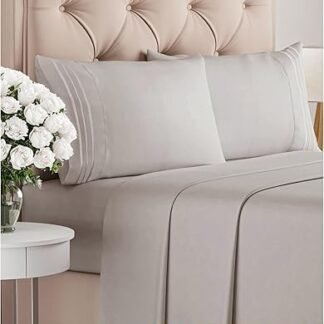 Queen Size 4 Piece Sheet Set - Comfy Breathable & Cooling Bed Sheets Set - Hotel Luxury Bedding for Women, Men, Kids, Teens, Boys & Girls - Deep Pockets, Soft and Wrinkle Free -...
