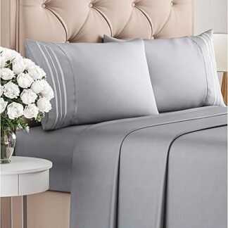 Queen Size 4 Piece Sheet Set - Comfy Breathable & Cooling Bed Sheets Set - Hotel Luxury Bedding for Women, Men, Kids, Teens, Boys & Girls - Deep Pockets, Soft and Wrinkle Free -...