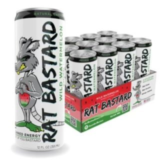 RAT BASTARD Energy Drink - Sugar-Free Caffeinated Beverage, Natural Caffeine to Boost Energy and Focus, Wild Watermelon Flavor, 12 fl oz Can (Case of 12) - lunas-mystic-emporium.com RAT BASTARD Energy Drink - Sugar-Free Caffeinated Beverage, Natural Caffeine to Boost Energy and Focus, Wild Watermelon Flavor, 12 fl oz Can (Case of 12)