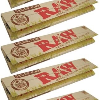 Raw King Size Slim Organic Hemp Rolling Papers, 32 Count (Pack of 4)