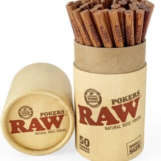 RAW Natural Wood Pokers | Pack, Push, and Roll | 4.5'' x .25'' Each Poking Stick | 50 Pack