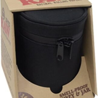 RAW Smell-Proof Jar & Cozy w/Lock (16oz), Black, 16 Ounce