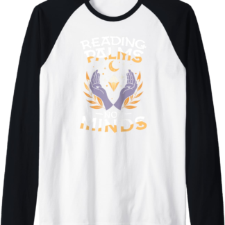 Reading Palms Not Minds Occult Palmistry Mystic Raglan Baseball Tee