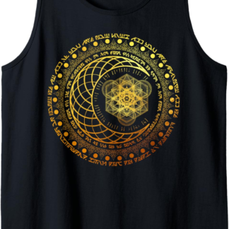 Sacred Geometry Metatronâ€™s Cube Sun and Moon Cosmic Esoteric Tank Top