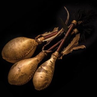 Shaman shakers Sounds like Rain or Ocean, goat skin, three sizes (Ocean Large)