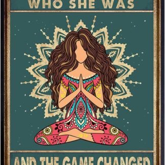 She Remembered Who She Was And The Game Changed - Bohemian Boho Wall Decor - New Age Zen Meditation Decor - Inspirational Wall Art - Inspiring Quotes -Uplifting Spiritual...